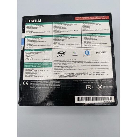 Digital FUJIFILM FinePix XP60 Waterproof Camera TESTED W/Charger Cord No Battery - Picture 8 of 9